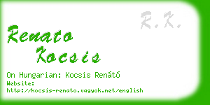 renato kocsis business card