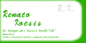 renato kocsis business card